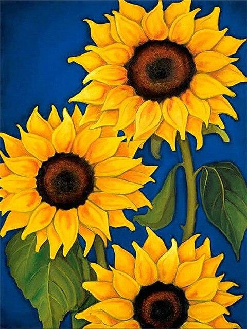 5D DIY Diamond Painting Sunflower Blackboard Cross Stitch New Arrival Diamond Embroidery Flower Handicraft Home Decor