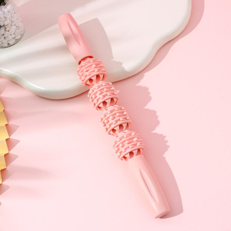 1pc Yoga Massage Roller Stick - Manual Deep Tissue Massager for Muscle Relaxation, Leg Slimming & Calf Stretching