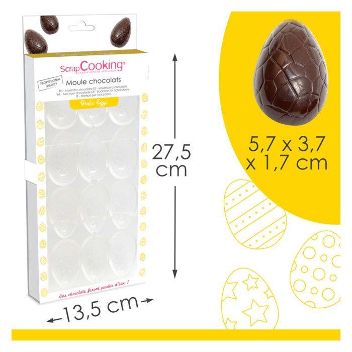 Moule rigide pour 6 oeufs en chocolat
