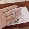 S925 Sterling Silver Amethyst Gourd Necklace - Elegant Chinese Style Clavicle Chain for Women