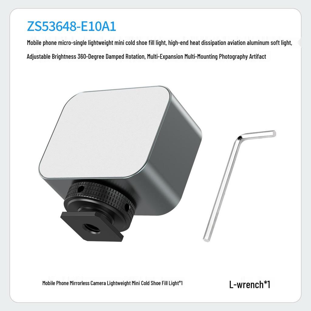 Compact Rechargeable Fill Light with Adjustable Brightness for Mobile Live Streaming and Selfies