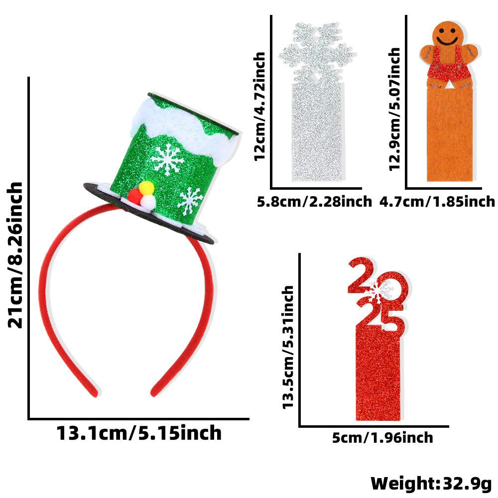 Playful Green Red Silver Christmas Headbands For Kids With Fun Replacement Tags Included