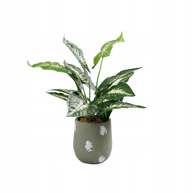 Artificial Plant Flower In A Pot For Home Office Realistic 40Cm Alocasia