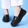 Women’s Moccasins Black Loafers Leather Driving White Casual Slip On Walking Shoes Nurse Shoes