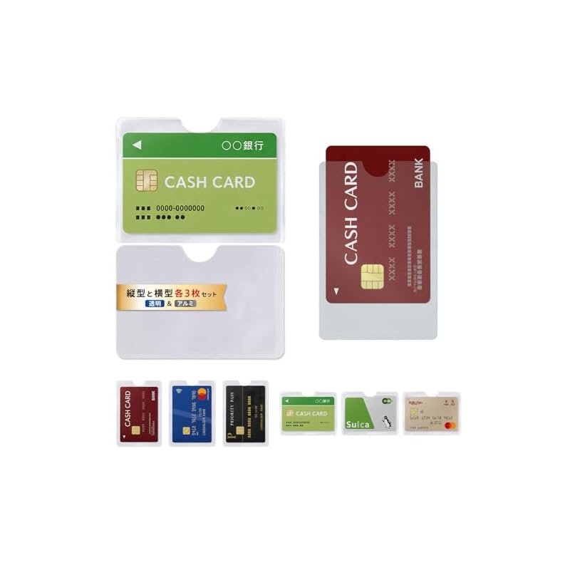 [MISSLIKE] Anti-Skimming Card Case [One Side Transparent x One Side Aluminum] RFID-Magnetic Interference Protection, Credit Card Holder,