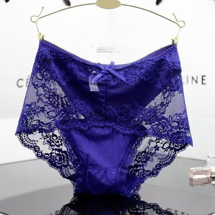 Fashion Summer Transparent Lace High Waist Sexy Underwear Comfortable Breathable Soft Skin Friendly Women's Triangle Panties