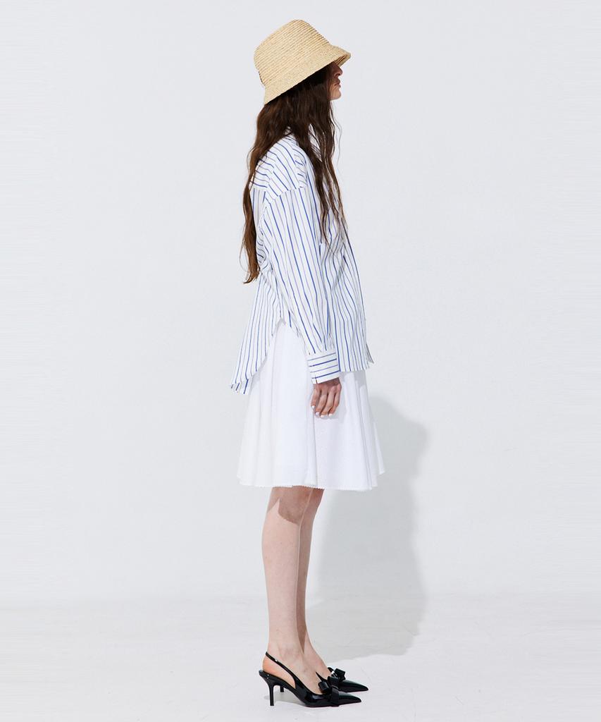 Bundercammer Eyelet Punching Banding Skirt_White
