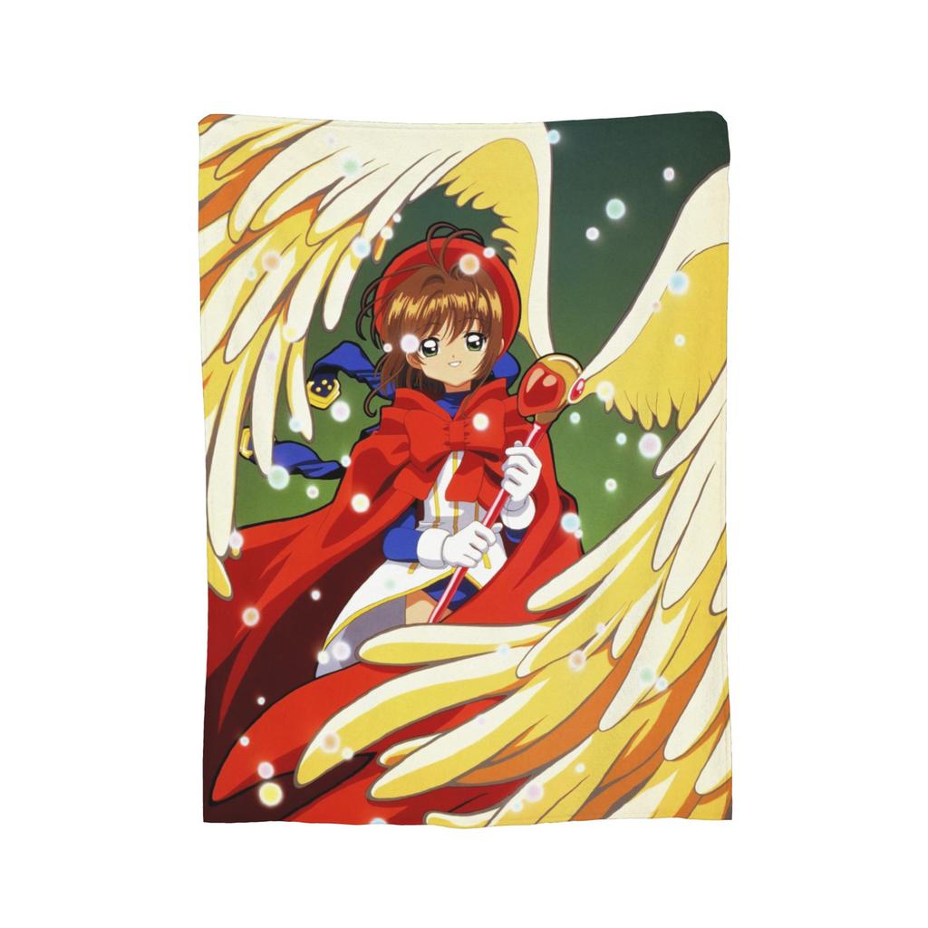 Anime Cardcaptor Sakura Blankets Flannel Spring/Autumn  Breathable Super Warm Throw Blanket for Bed Travel Quilt