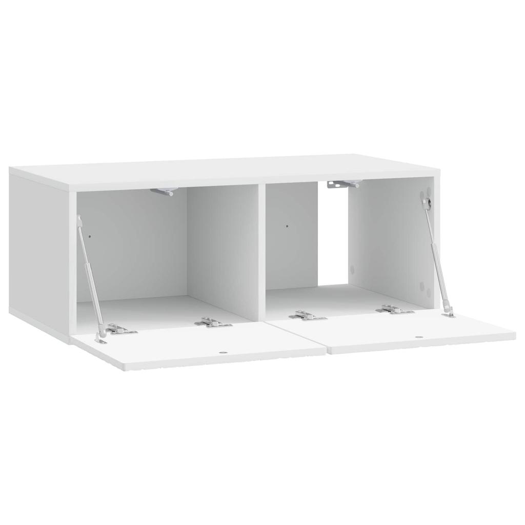 Wall Mounted TV Cabinet 59.5 X 31 Cm High Gloss White