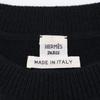 Hermes [Domestic Regular] 2E2613D2 Cliquetis 100% Cashmere Knit Sweater / Tops 34 Black X whiteUsed