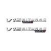 2pcs V12 BITURBO 4MATIC Logo Letters Sticker For C E S G Class SL ML W221 W205 W210 W211 W212 Fender Badge Decal