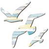 3Pcs Art Wall Hanging Cartoon Background Pendant Seagull Wall Sign Decoration  Home