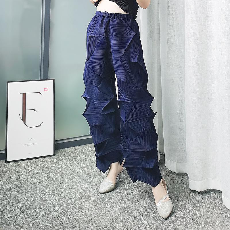 Plissierte Miyake Diamond Neun-Punkt Unregelmäßige Ananas-Hose - Frühjahr/Sommer-Kollektion 2025 [Auf Lager]