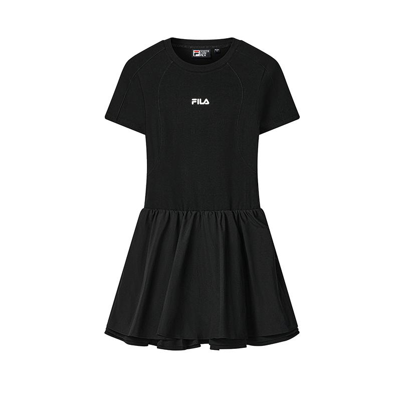 

FILA Original Simple Versatile Fashion Item Short Sleeve Dress Women dresses Black F11W629312FBK L