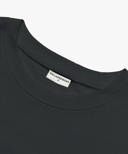 ESCAPEFROM Skateboarder Friends Print Oversized Short Sleeve T-Shirt Charcoal