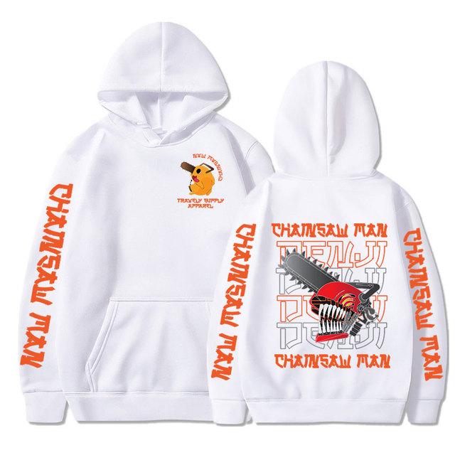 Anime Chainsaw Man Denji Pochita Hoodies Cartoon Bedruckte Herren Pullover Manga Grafik Sweatshirts Lange Ärmel Mit Kapuze Gothic Streetwear