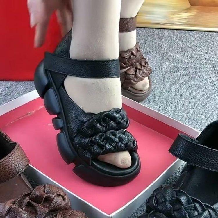 thick-soled Roman sandals summer new heightening fairy style with skirt soft-soled beach shoes sandals