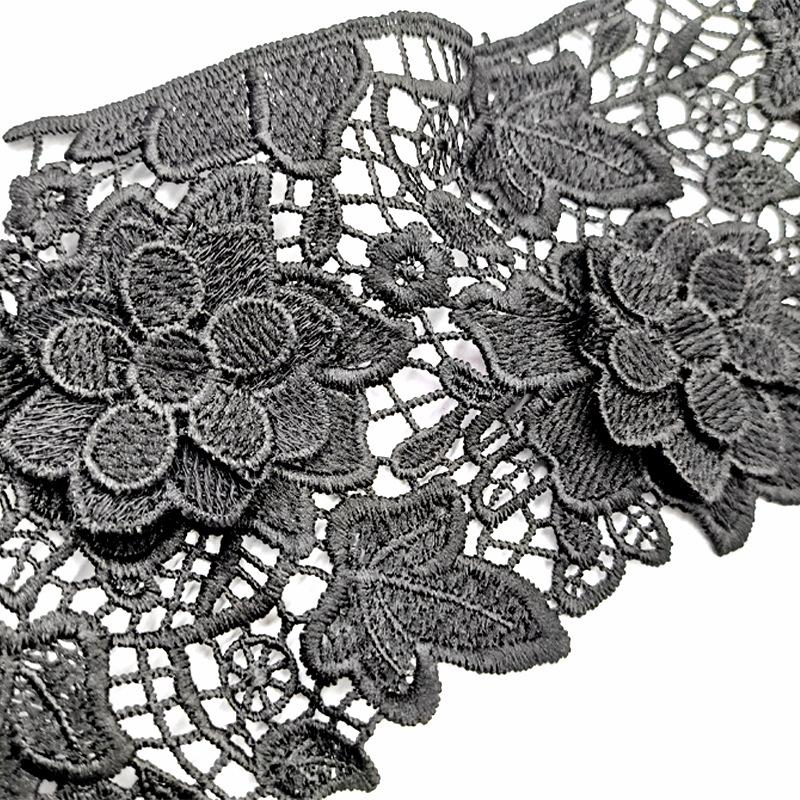 Water Soluble Lace Hollow Embroidery Shoulder Flower Doll Collar Lace Accessories Leaf Pattern Three-Dimensional Hollow Applique Fake Collar