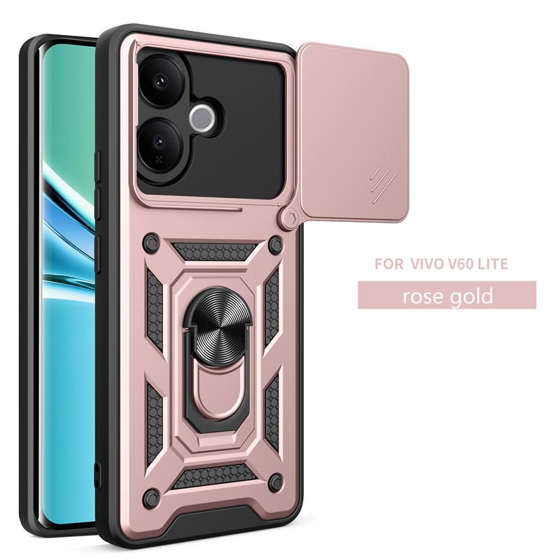 For Vivo V60 Lite 5G Push Pull Camera Lens Protector Case For Vivo V40 V50 V60 Pro Lite 5G 4G Phone Cases Armor Shockproof Coque
