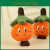 Cuddly Sweet And Orange Persimmon Plush Keychain Unique Fruit Toy For Kids Clothing And Bags