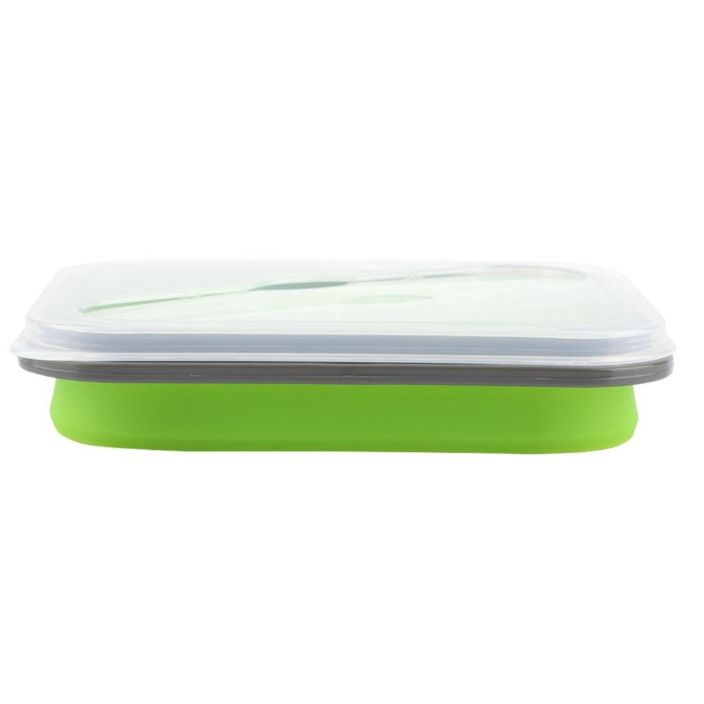 Silicone Collapsible Lunch Box 600ml Portable Storage Bowl  For Outdoor Travel