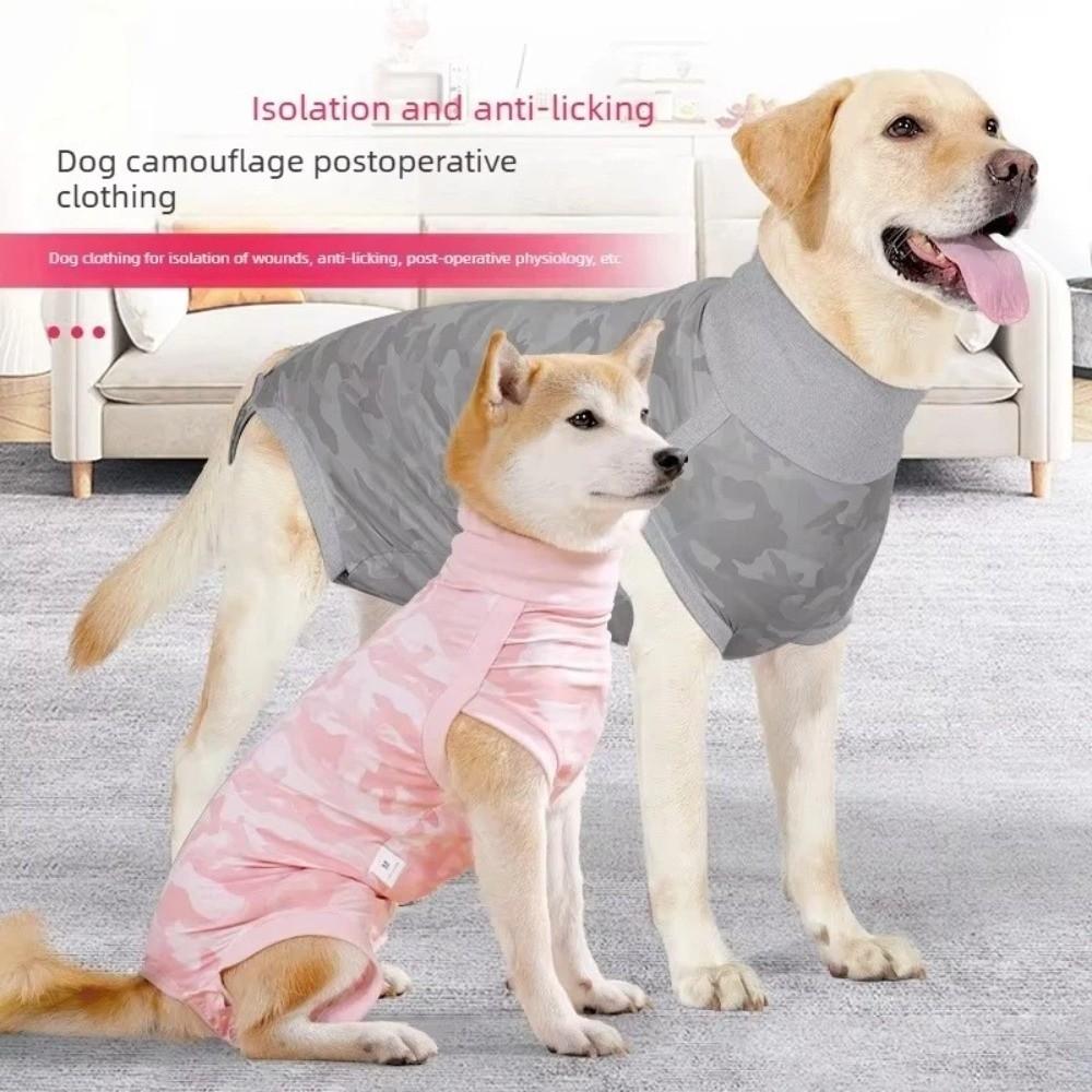 Elastic Dog Recovery Suit Soft Breathable Dog Sterilization Suit Four-Legged Washable Pet Anxiety Vest Spay Neuter