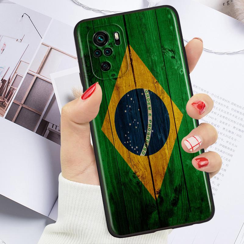 Brazil Brazilian flags Silicone Cover For Xiaomi Redmi Note 10S 10 9 9S 9T 8T 8 7 6 5 Pro Max 5A 4X 4 5G Soft Phone Case