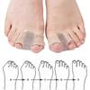2 Stück Große Zehentrenner, Verstellbarer Silikon-Zehenkorrektor für überlappende Zehen, Hallux Valgus Ballenzehen-Linderung, Unisex Zehentrenner