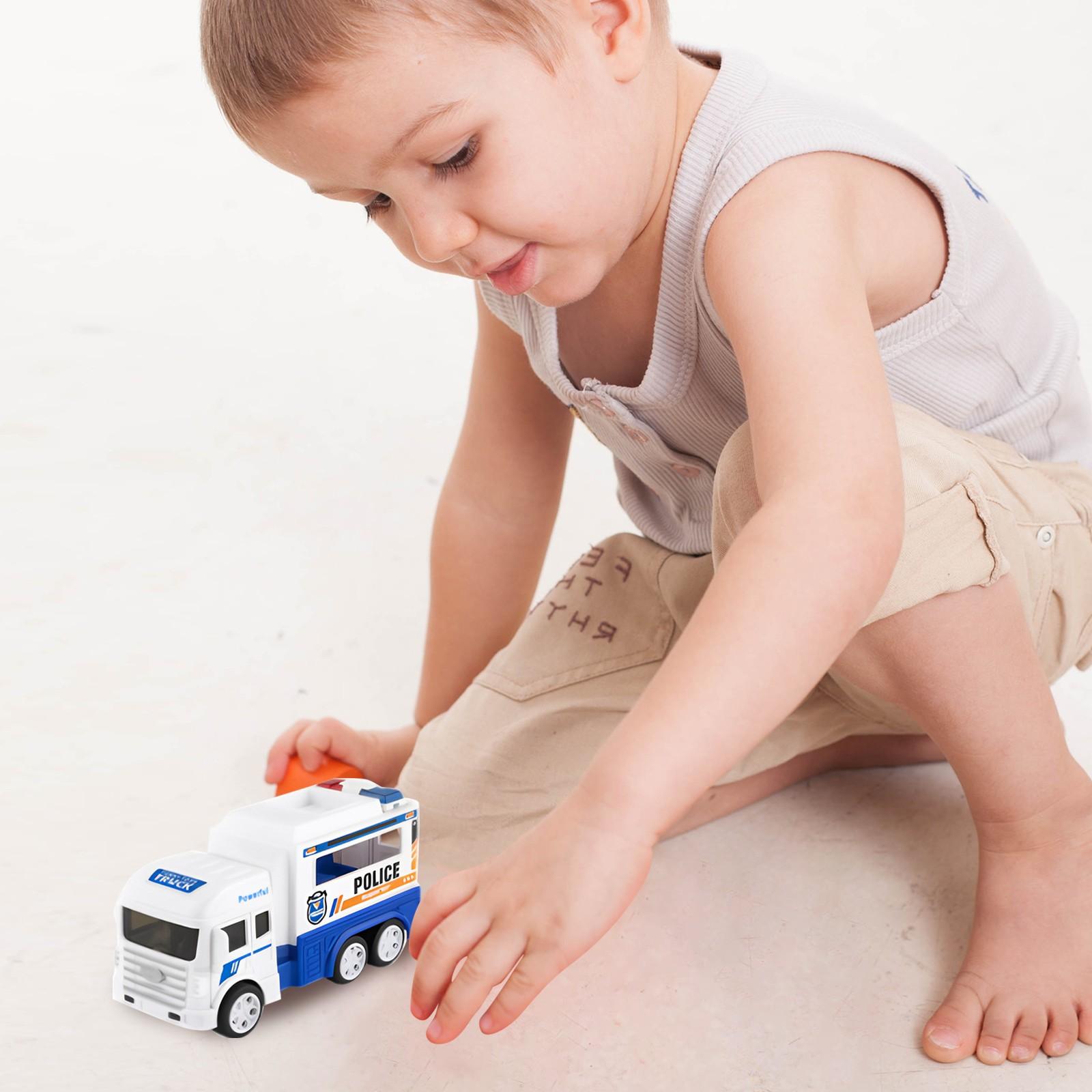 

Игрушка «Тягач с экскаватором» для мальчиков от 2 лет, игрушка «Строительный грузовик с экскаватором», полуприцеп со светом и звуком One Size