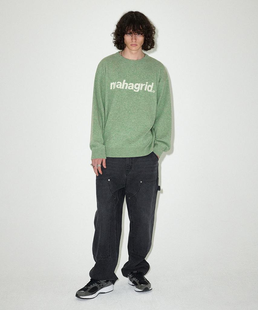 MAHAGRID Basic Logo Knit Sweater Green(Mg2Efmk620A)