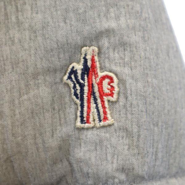 Moncler Logo Embroidery Down Jacket 4 Gray Men's Used