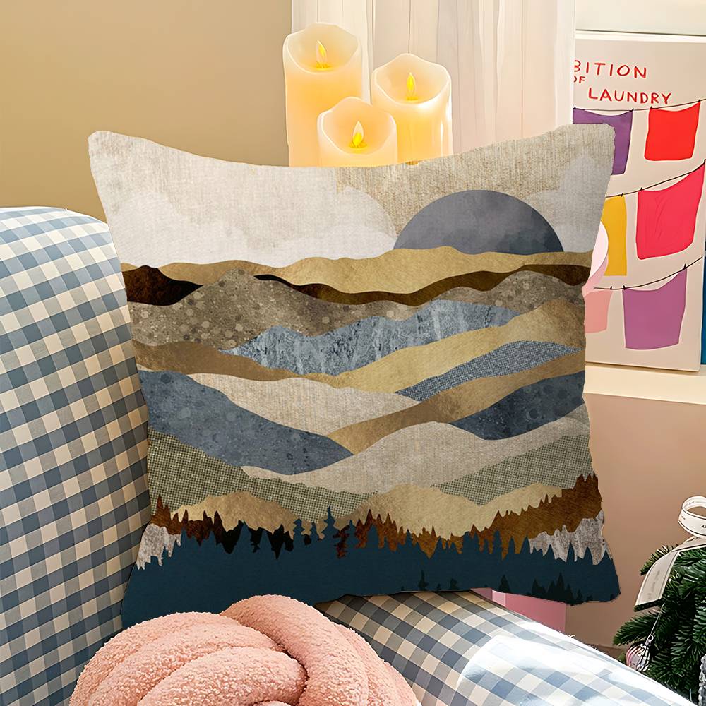 Nordic Abstract Geometric Mountain Pillow Cover Sofa Cushion Cover Home Room Decoration Children Gift