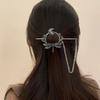 Quasten Design Libellen Haarnadel mit Kette Haarspangen Neumond Haarspange Kopfschmuck