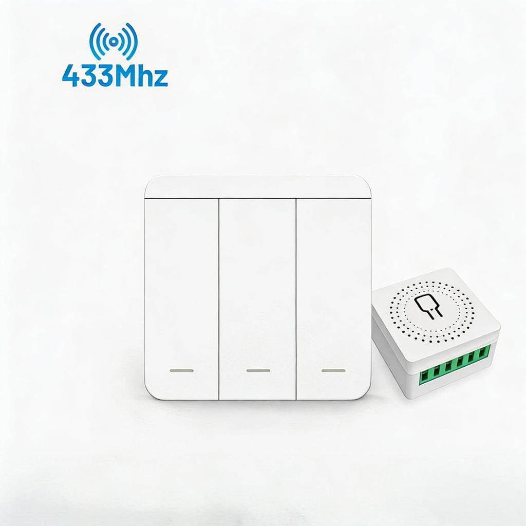 RF433MHz 16A Smart On-Off Switch with Wireless Remote Control, SPDT, DIY