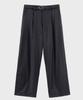 PREF Charcoal Belted Wide Wool Trouser