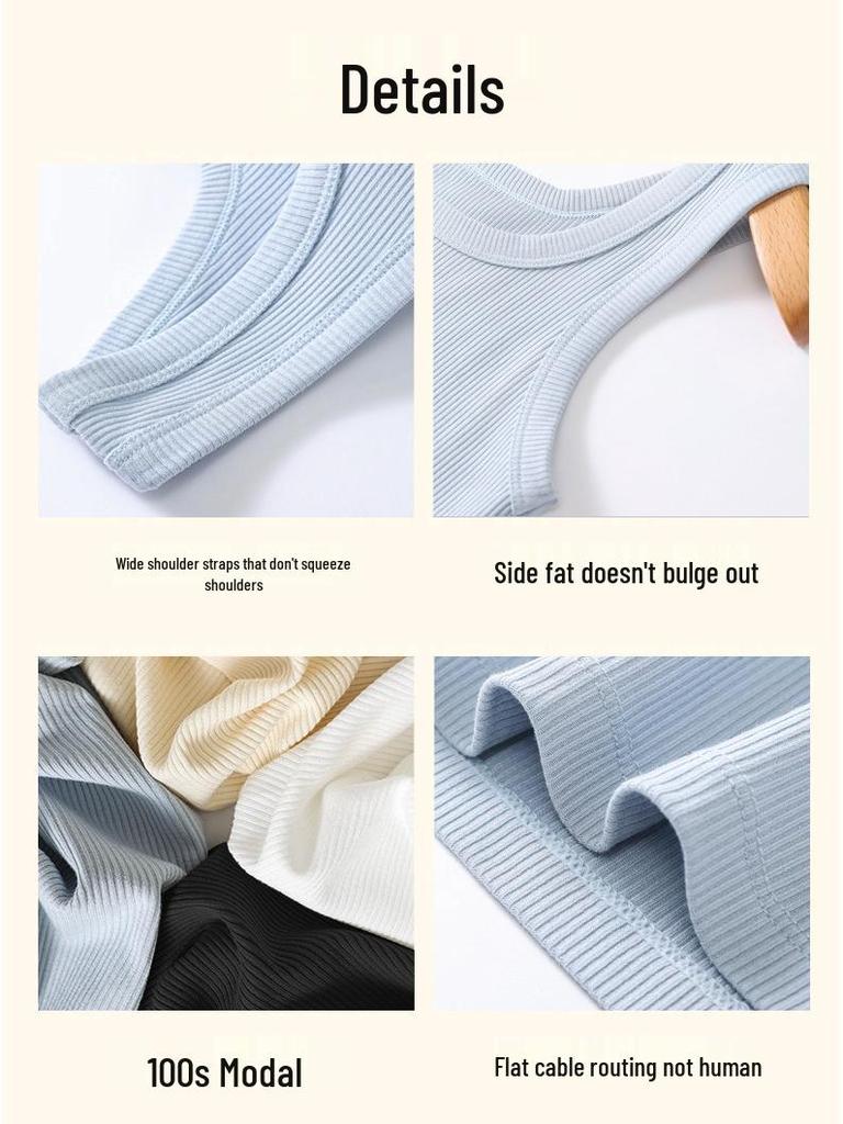 Damen Geripptes Modal Spaghettiträger Tanktop: 2026 Neues Schlankmachendes, Figurschmeichelndes Sommer-Eis-Seiden-; Allein tragen oder kombinieren.
