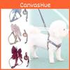 Pet Dog Leash Set With Bright Silk Large Bowknot Chest Harness For Small Dogs And Cats