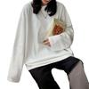 100% Cotton 20224 Spring New Long Sleeve T-Shirt Women Basic Tee Shirt Oversize T Shirt Women Casual O-neck Women Tshirt US Size