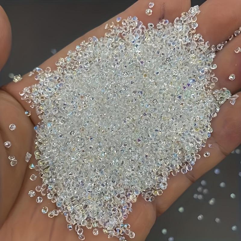 1000pcs Sparkling Clear & Multicolor AB Glass - Micro Beads for Nail Art, Clothing, Bags, Shoes DIY Crafts -Art Accessories