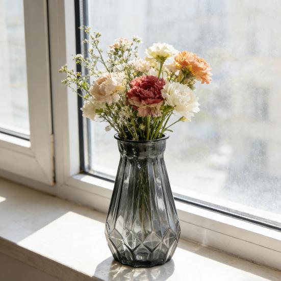 Modern Plastic Bud Vase Transparent Decorative Vase Flower Holder Centerpiece Vase for Home Wedding Birthday Parties Decor