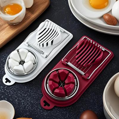 Egg Slicer Stainless Steel Salad And Sandwich Egg Cutter Fancy Splitter Egg Cutter Tool Kitchen Gadget