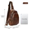 Genuine Leather Men's Chest Bag Crossbody Bag Top Layer Cowhide Fashionable Men's Chest Bag Small Backpack
