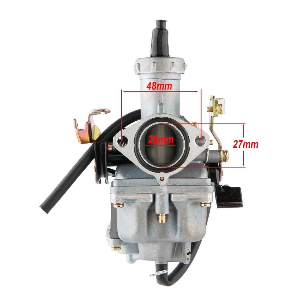 PZ27 Motorcycle Carburetor With Accelerating Pump Cable Choke For WY125 CG150 125cc 150cc 175cc ATV Quad Go Kart Dirt Bike