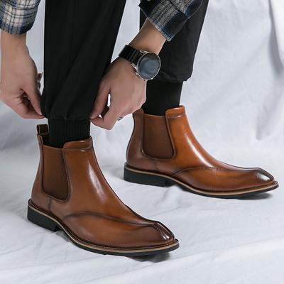 Luxury Boots Men PU Wear Resistant Waterproof Boots European and American Business Chelsea Boots Size 38-45 Men Boots