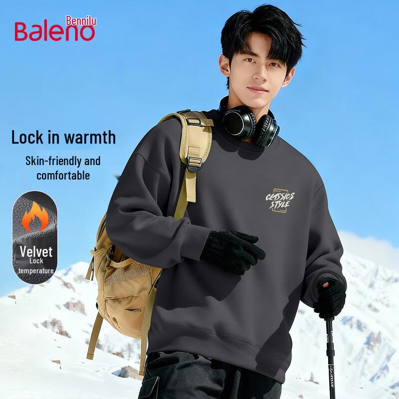 Baleno Men's Fleece Lined JPB Graphic Round Neck Sweatshirt