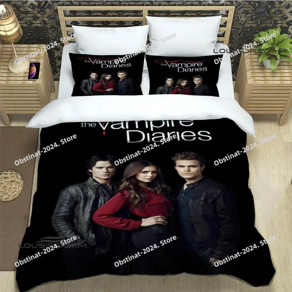 The Vampire Diaries Damon Salvatore Bettwäsche-Sets exquisites Bettwaren-Set Bettbezug Bettdecke-Set Bettwäsche Zimmerdekoration