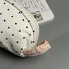 Polka Dot Large Capacity Stationery Pouch Soft Touch Pencil Bag for Primary Middle School Student Supplies