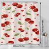 A Vibrant Cherry Delight Shower Curtain: Brighten Up Your Bathroom with This Cheerful Design Featuring Juicy Red Cherries