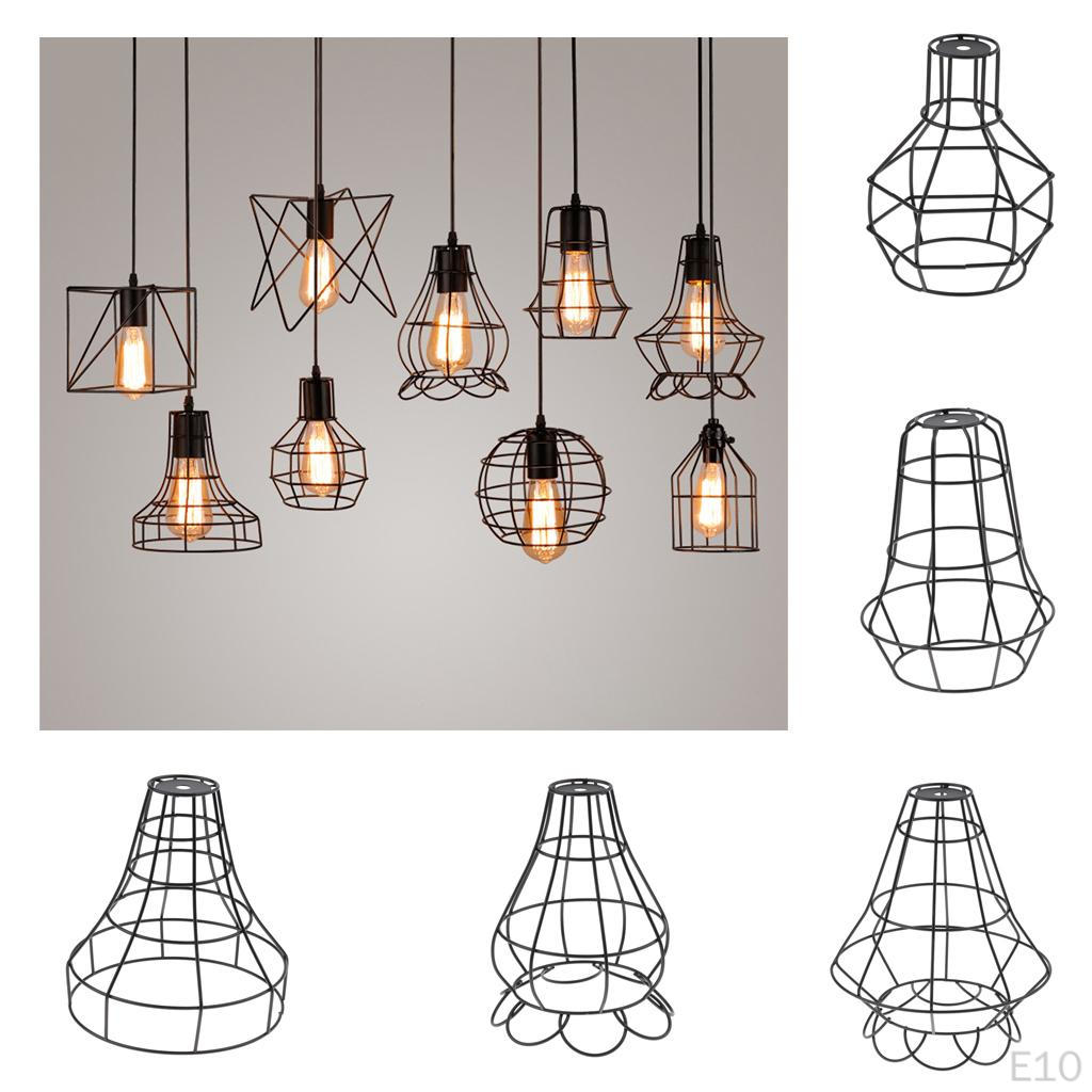 Style Black Light Cage For Pendant Lamps Home