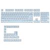 Jelly Texture Keycaps Set: Side-Engraved MDA Profile, 132 Keys, Transparent Outer Layer, Solid Color Inner Layer